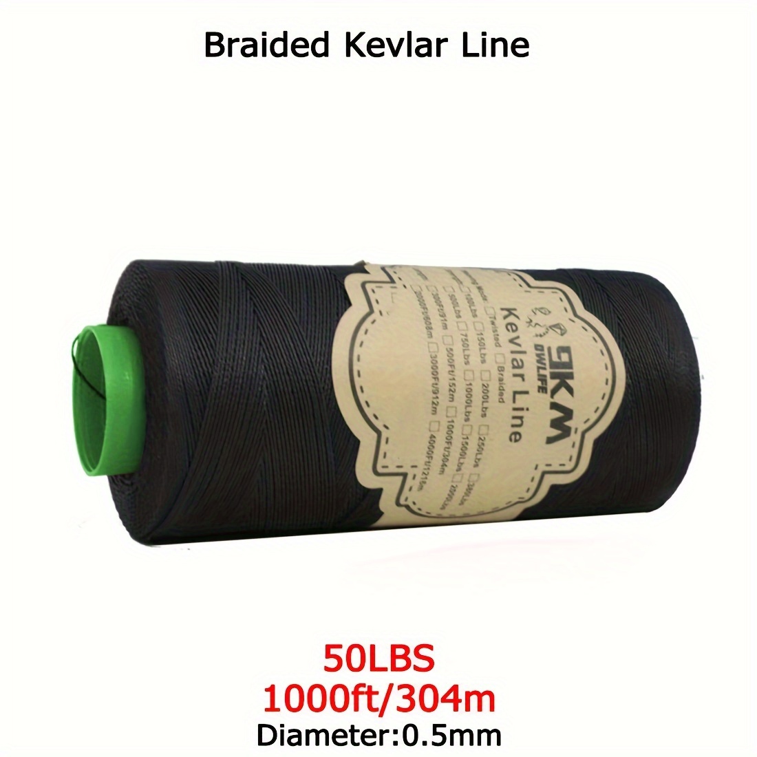 9km Braided Kevlar Line Black 50 1500 Lbs Fishing Assist - Temu