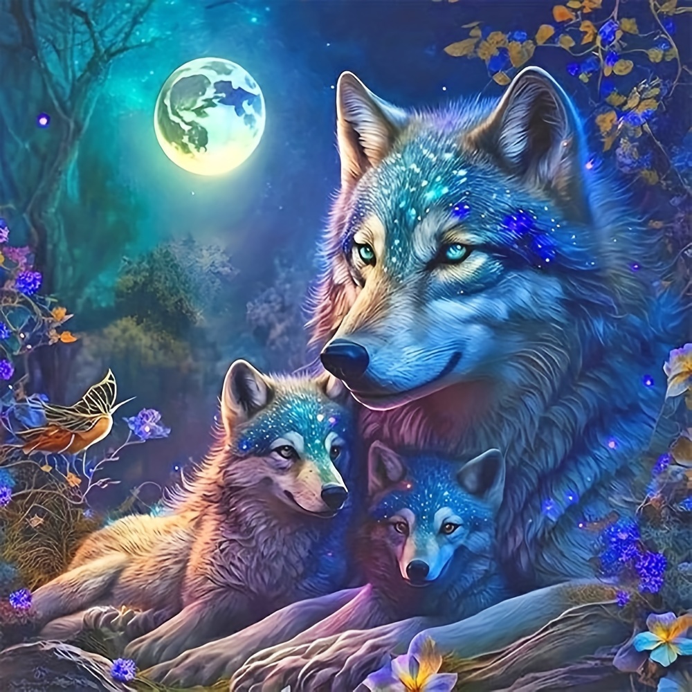 Galaxy Wolf Dream Catcher - Diamond Paintings 