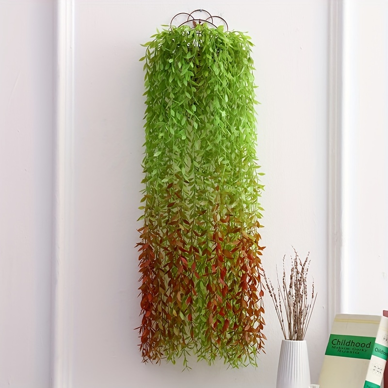 

2pcs, Artificial Hanging Plants, Fake Vines Plastic Ivy Greenery Christmas Decorations Garland Faux Vine Grass Flowers Leaves Outdoor Indoor Home Garden Party Wedding Bedroom Wall Decor