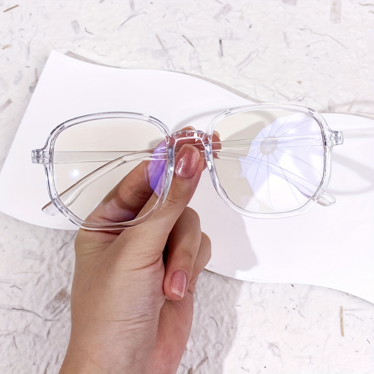 Monture de lunettes polygonale tendance grande monture - Temu France