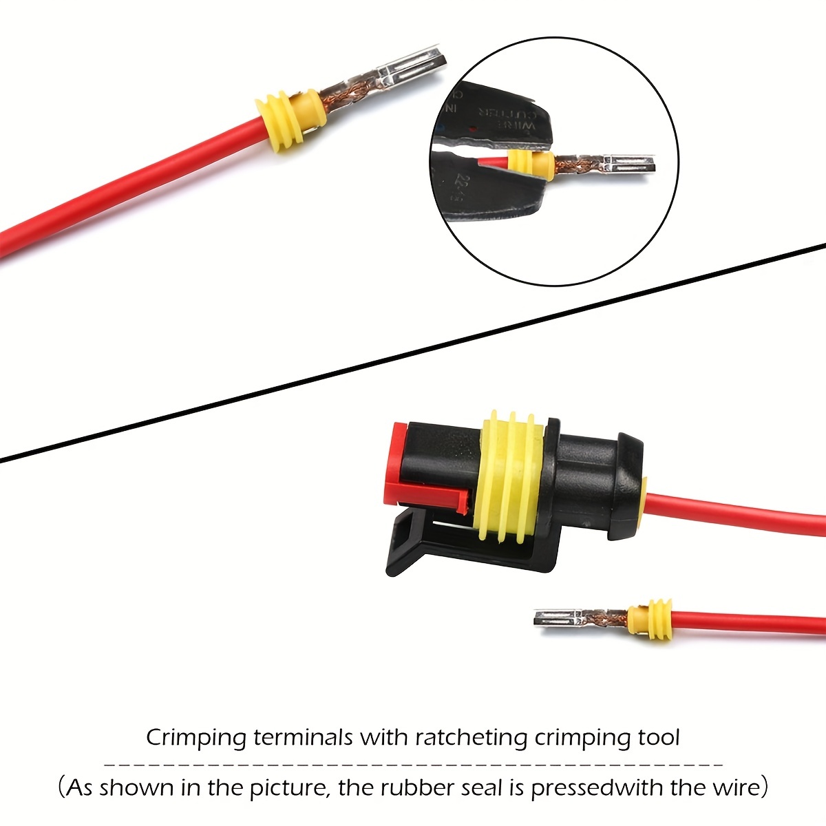  Automotive Electrical Connectors kit 1/2/3/4 Pin Waterproof  Electric Wire Connector plugs Battery Terminal Connectors socket 1.5mm  Series Wire Harness 16 AWG Pack of 13… : Automotive