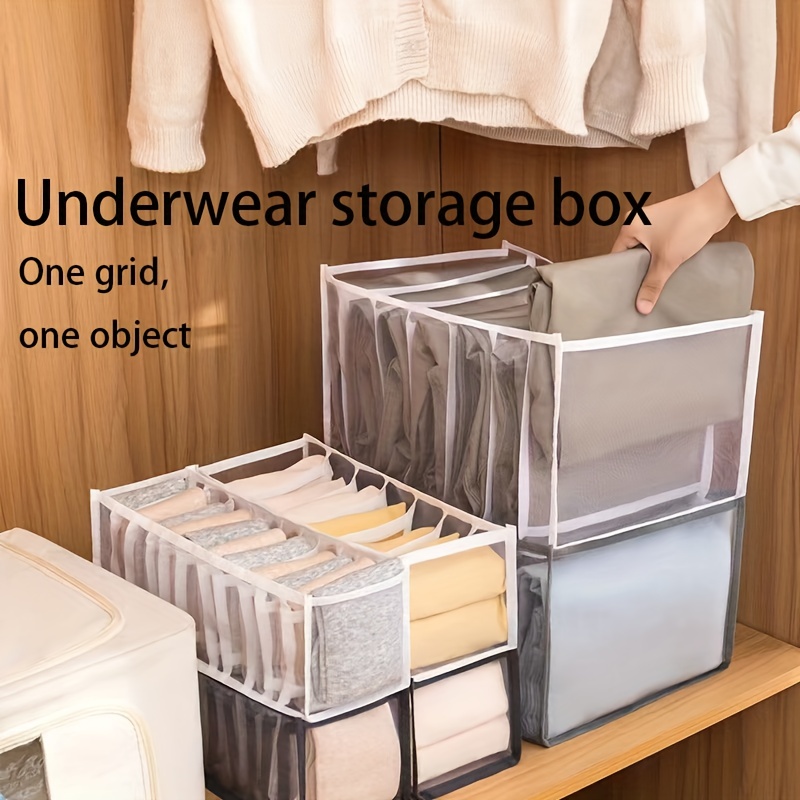 Sock Underwear Storage Box Drawer Style Dividers Organizer - Temu