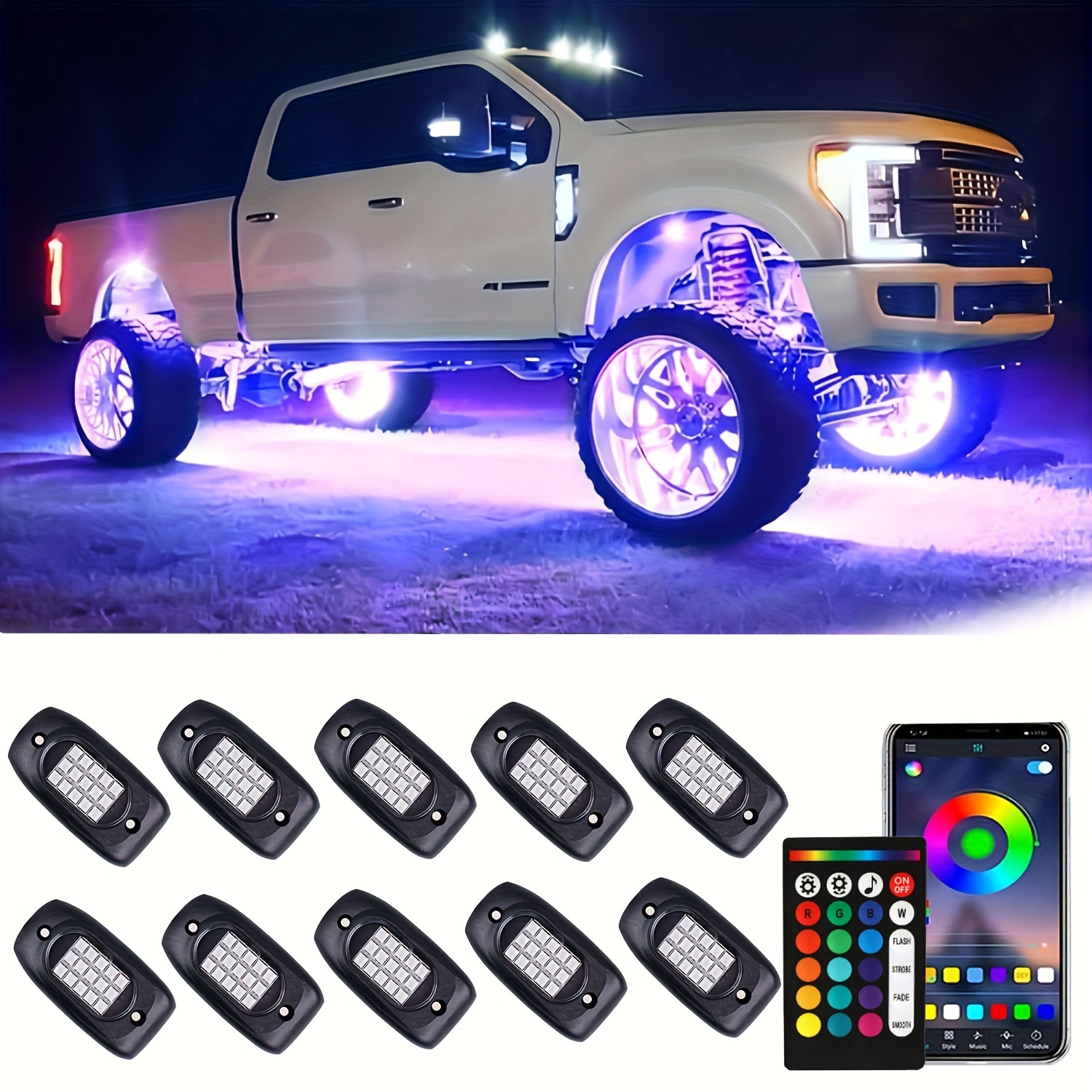 Led Rock Lights Neon Car Underglow Lights For Car Trucks Atv - Temu