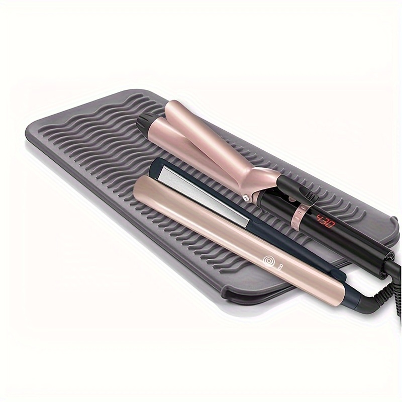 1pc Hair Curler Heat Resistant Protective Cover, Silicone Heat Insulation  Mat, Straightener Case