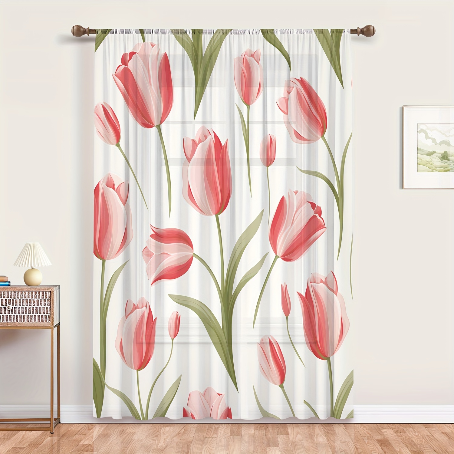 Flower Curtains Black White Dandelion Floral Botanic - Temu