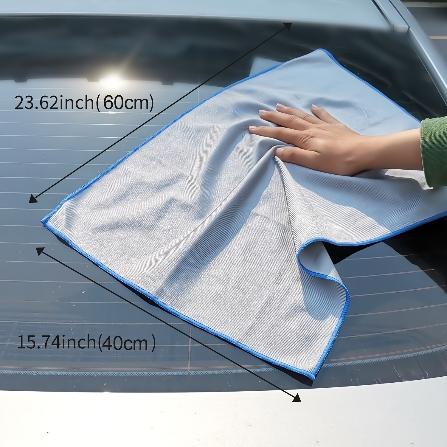 Microfiber Glass Cleaning Cloths | Streak Free Windows & Mirrors | Lint  Free Towels | Car Windows Wipes | Polishing Rags | Machine Wash- Blue,  Green