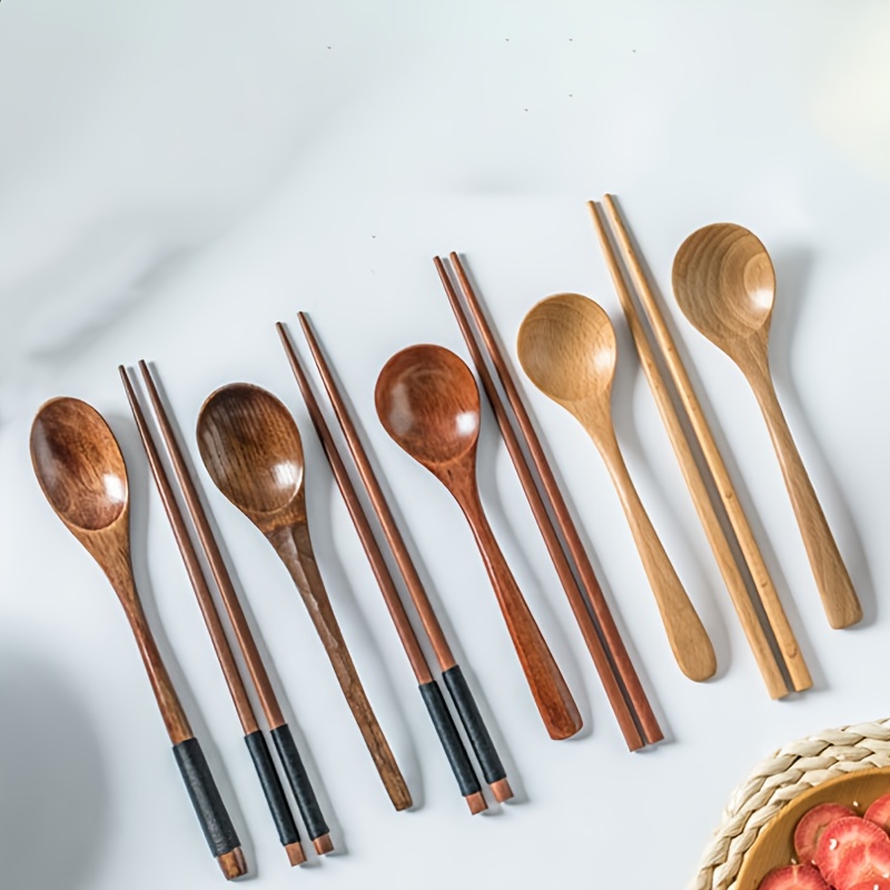 TIDTALEO 20 Pairs Chopsticks eating chopstick dinnerware wooden frying  utensils lo mein hot pot utensils Wooden Flatware chop sticks wooden  cutlery