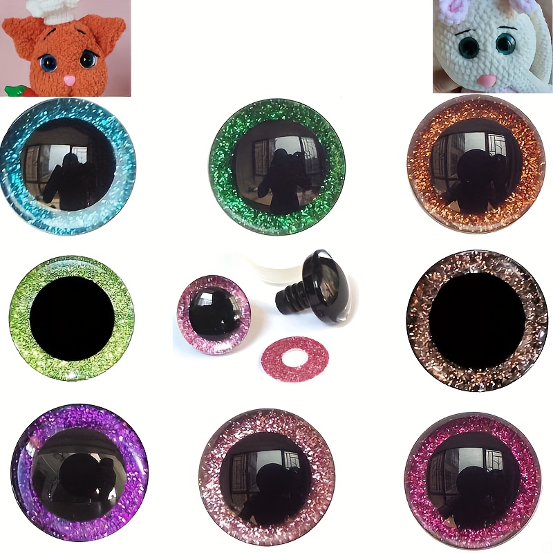 120Pcs 6 Colors Safety Eyes 12mm 20mm Round Craft Eyes with Washers Round  Eyes for Doll Teddy Bear Bunny Toy DIY Craft Making - AliExpress