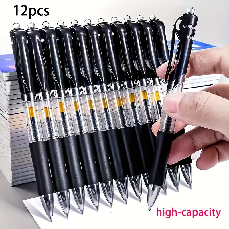 

12pcs/set K35 High-capacity Retractable Gel Ink Pen Set 0.38mm 05mm 07mm Tip Roller Ball Pens Comfort Grip School Supplies