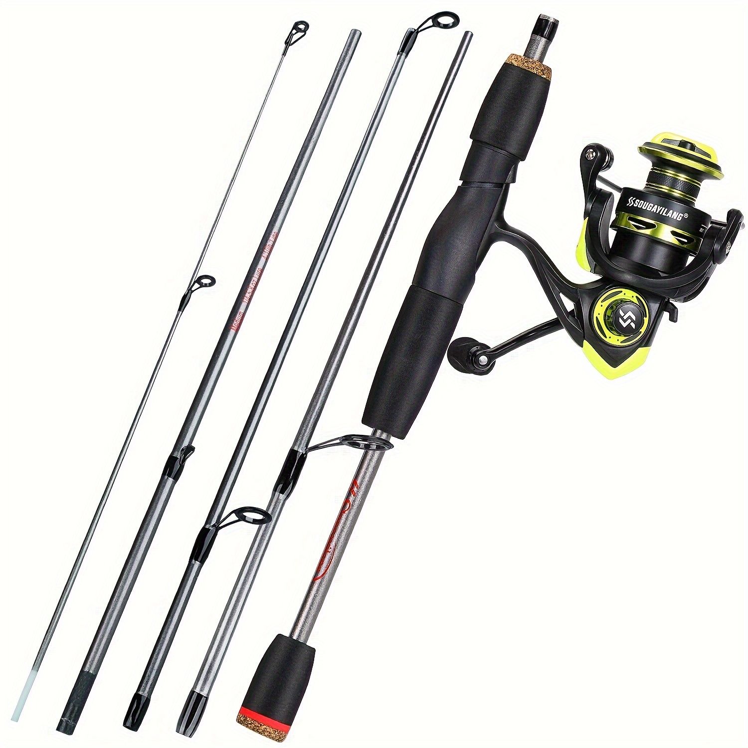 Sougayilang Spinning Fishing Combo 5 Sections Glass Material