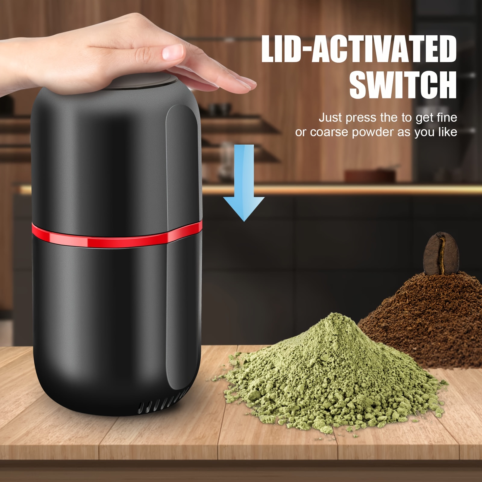 ZHENGHAI Electric Herb Grinder 150W Spice Grinder USB-C