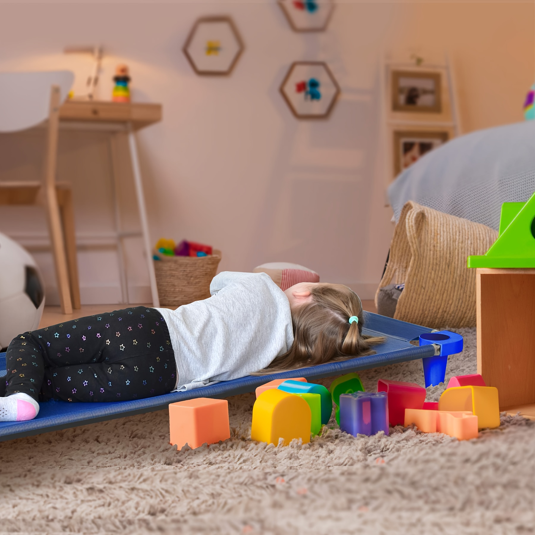 Kids Cots For Sleeping, Stackable, Portable Toddler Bed, Daycare Cots