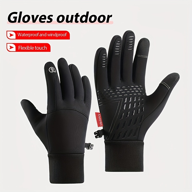 

1 Pair Motorcycles Gloves Full Finger Touchscreen Non-slip Thickened Soft Cold Resistant Anti-lost Buckle Autumn Winter, Cycling Riding Offroad Outdoor