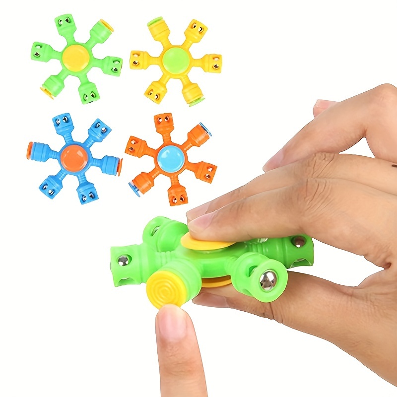 Kristall leuchtende LED-Licht-Fidget-Spinner, Hand-Top-Spinner, leuchten im  Dunkeln, EDC-Stressabbau-Spielzeug, kinetisches Gyroskop für Kinder