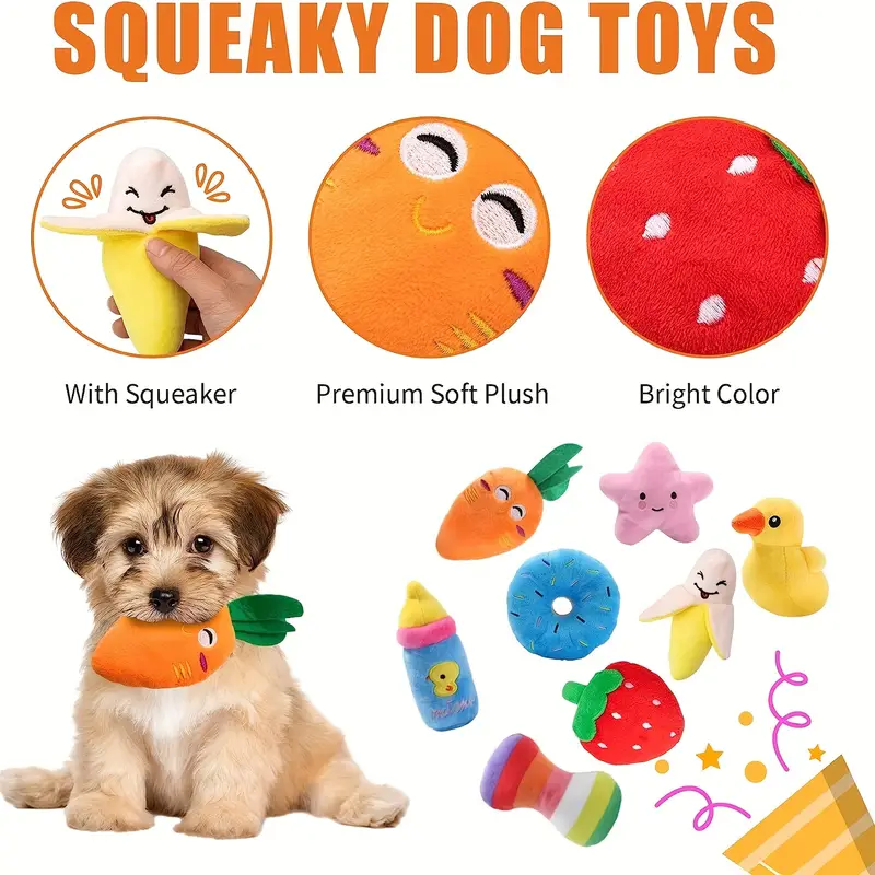 Plush Squeaking Puppy Chewing Toys