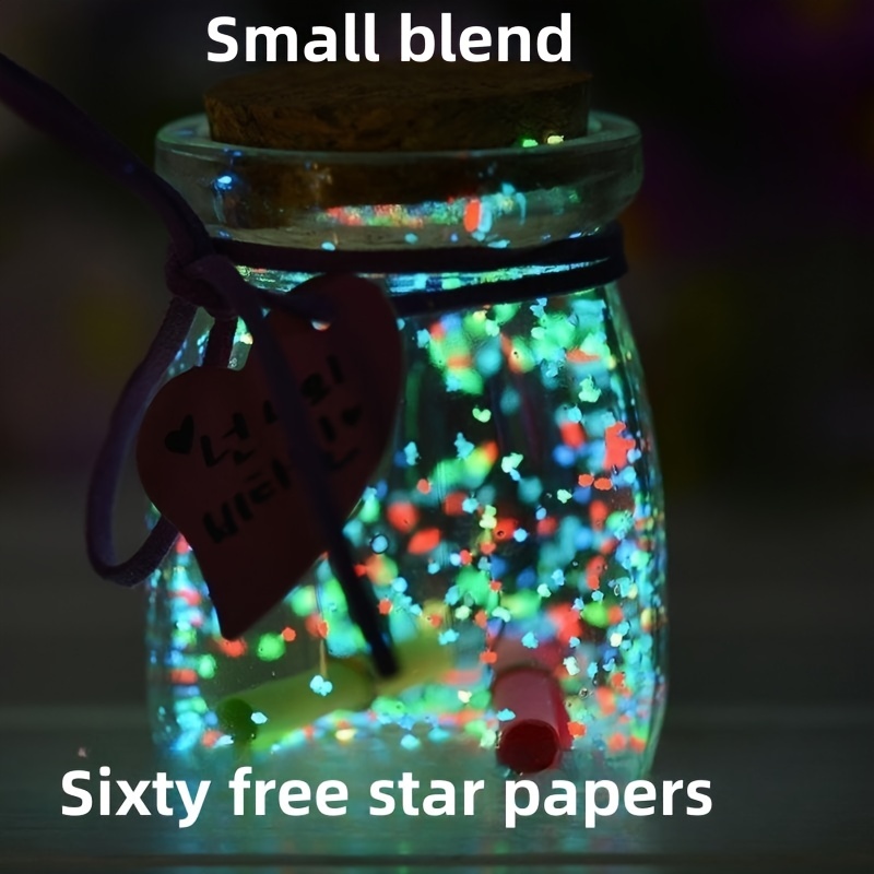 Luminous Sand Diy Storage Bottle Glow in the dark Glass - Temu