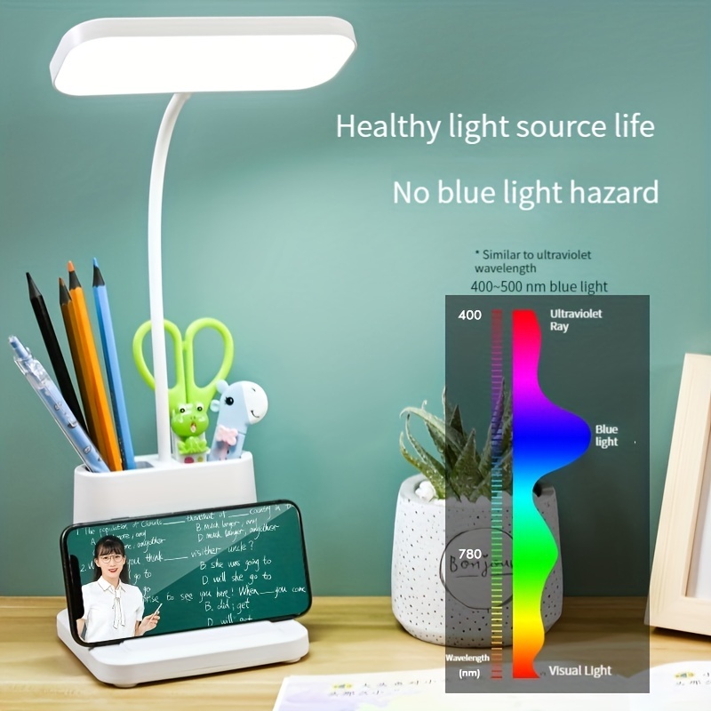 Con display LCD Lampada da scrivania a doppia testa Luce LED Studente