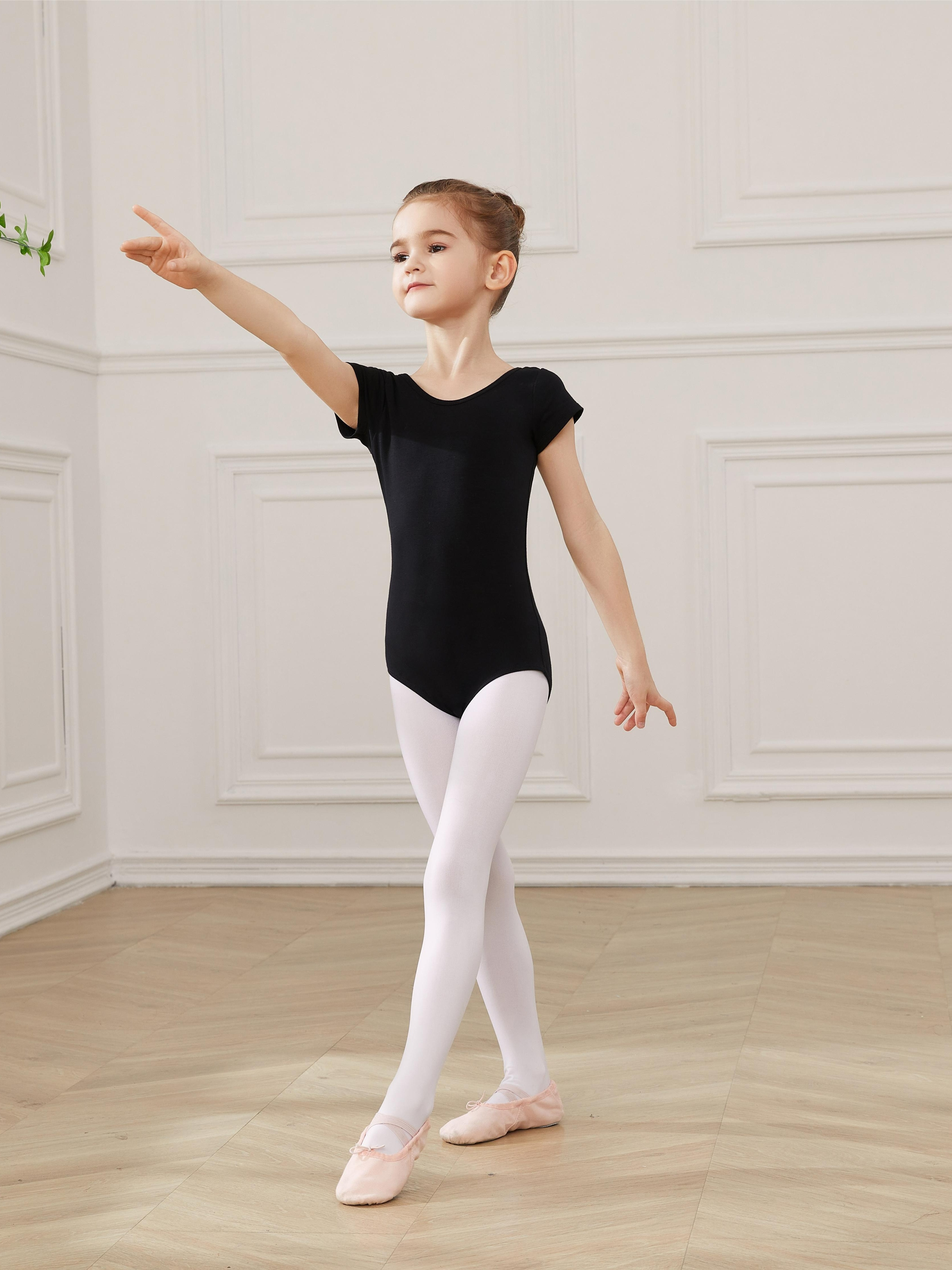 Kids Girls Gymnastics Short Sleeve Ballet Dance Outfit Leotards