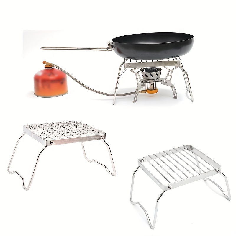 1pc Grill Extérieur Mini Poêle À Bois Pliante Grill Extérieur Poêle Pliante  En Bois Pour Le Camping Équipement De Barbecue Fournitures De Barbecue  Carré Barbecue Grill Convient Pour Le Camping En VR