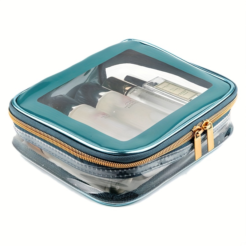 Transparent Zipper Makeup Pouch Lightweight Carry On Bag