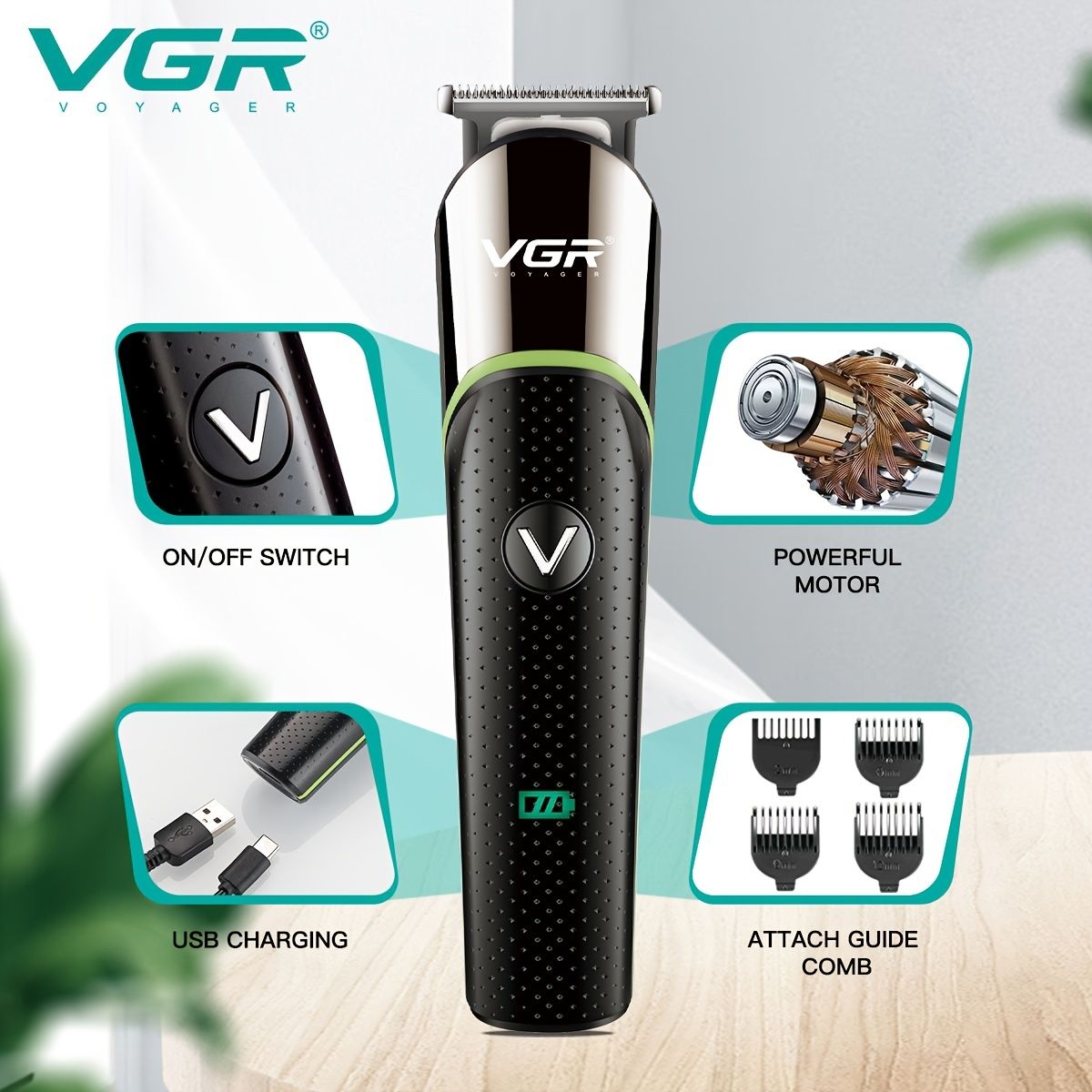 Vgr V 191 Hair Cutting Machine Hair Clippers Rechargeable Professional Electric  Cordless Hair Trimmer For Men For Hair Cutting - Appliances - Temu