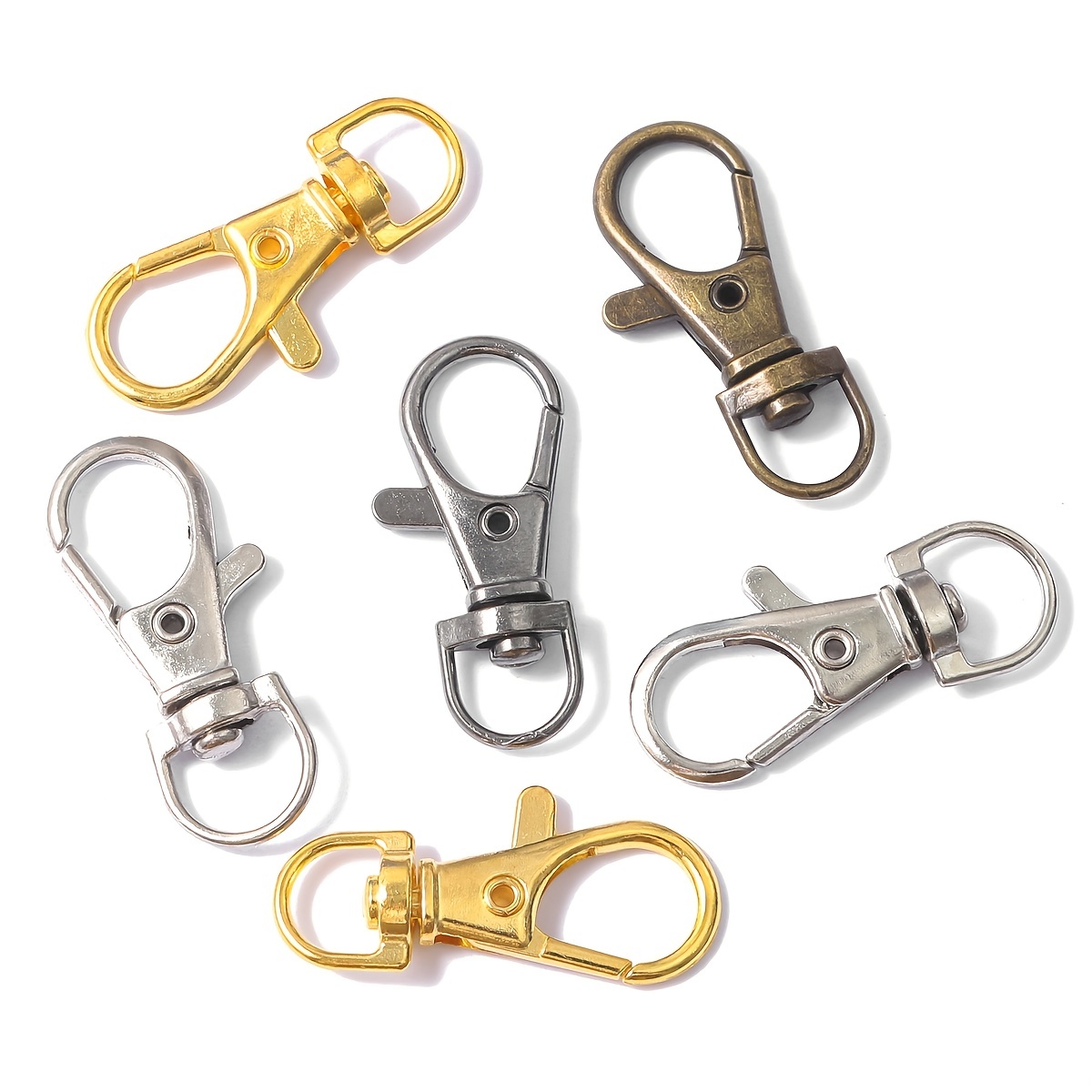 SANNIX 60pcs Key Chain Clip Hooks Swivel Clasps Lanyard Snap Hooks
