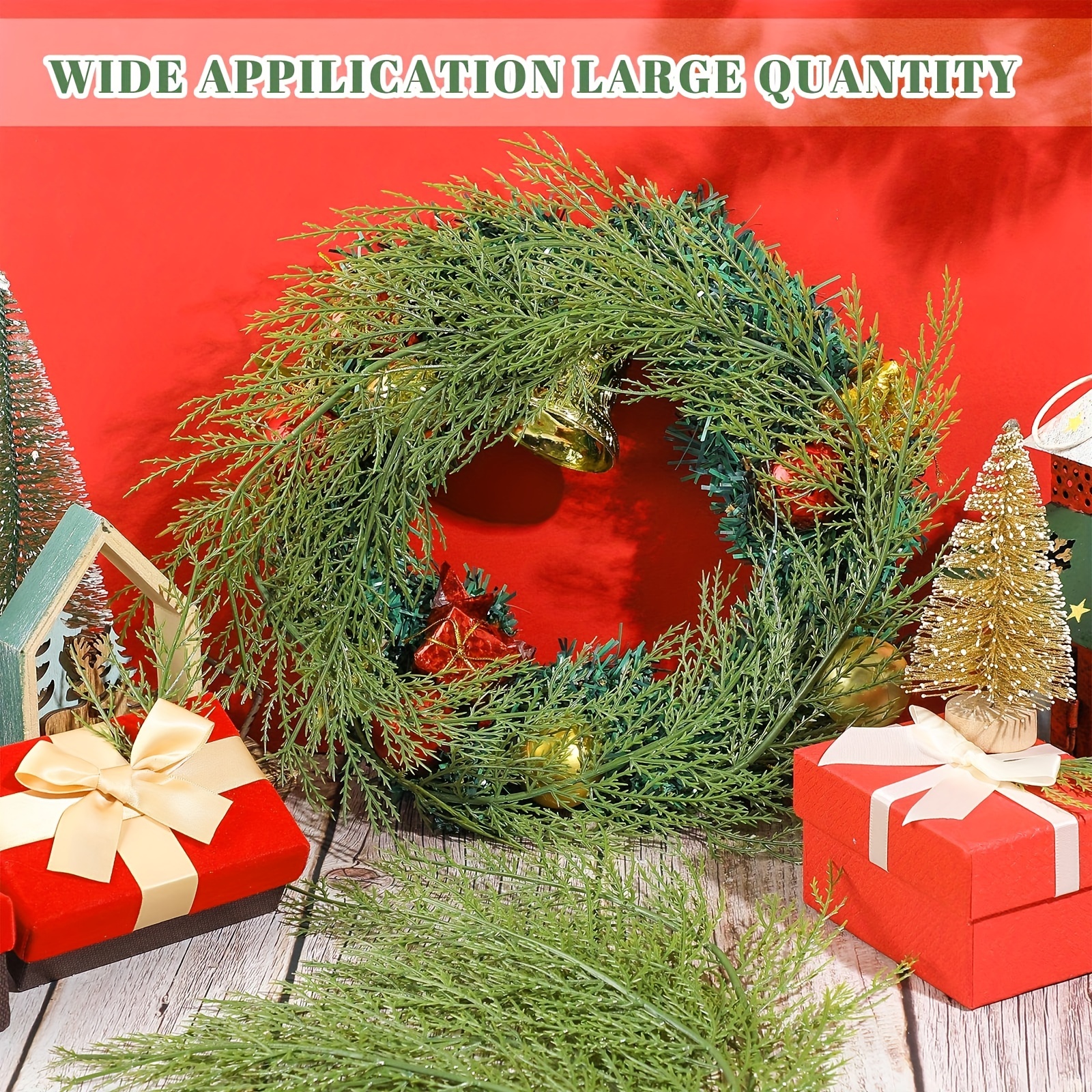 Christmas Artificial Pine Picks Faux Pine Greenery Stems For - Temu