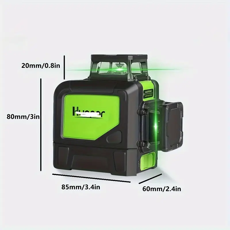 Huepar 1pc 8 Lines Self-Leveling Laser Level - Professional Green Beam  Cross Line Laser with 360-Degree Coverage & Pulse Modes!
