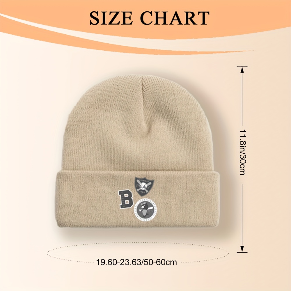 Children's Letters Color Blocking Mea Culpa Warm Hat, Fashion Simple  Knitted Hat For Autumn And Winter - Temu