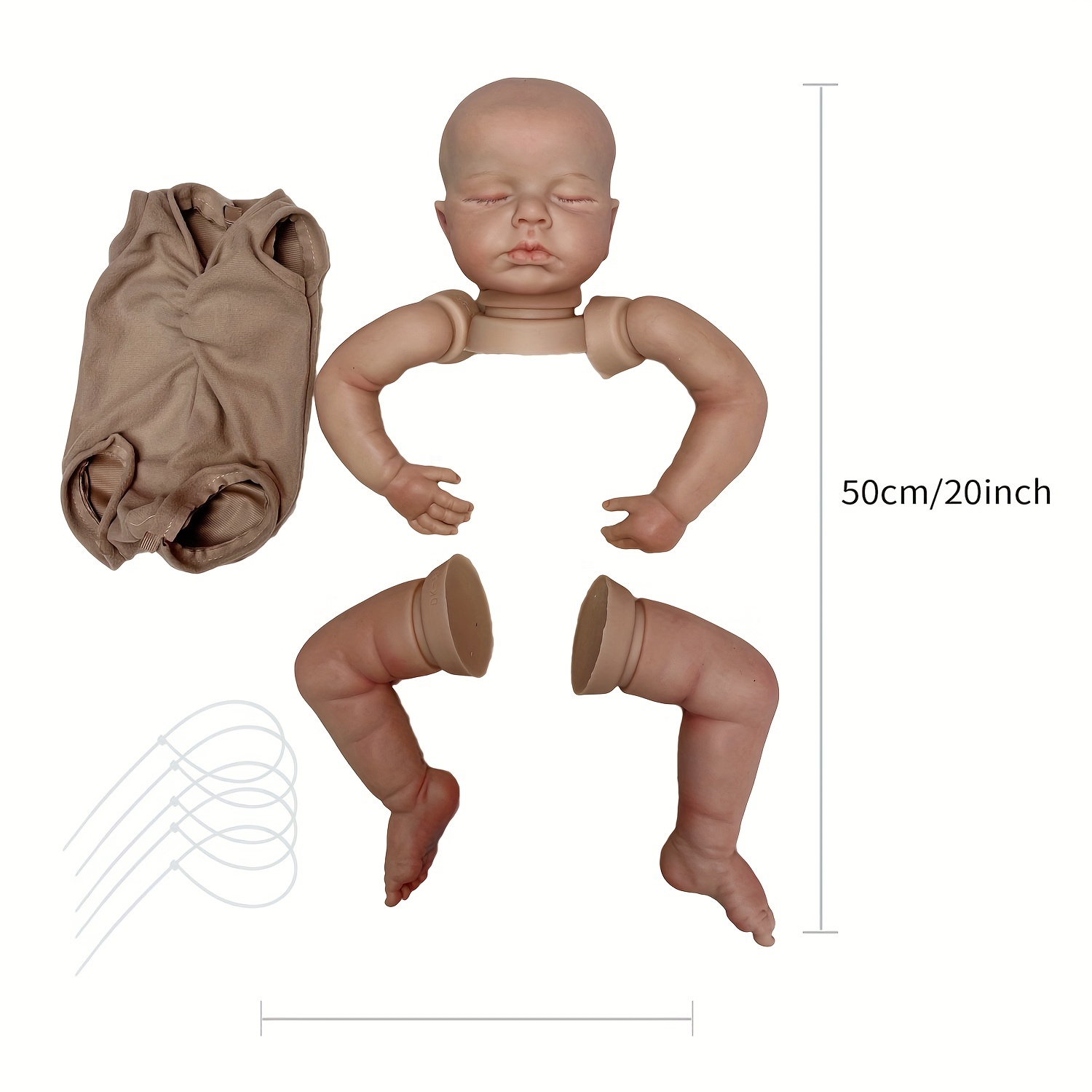 19'' Lifelike Realistic Weighted Silicone Reborn Doll Boneca