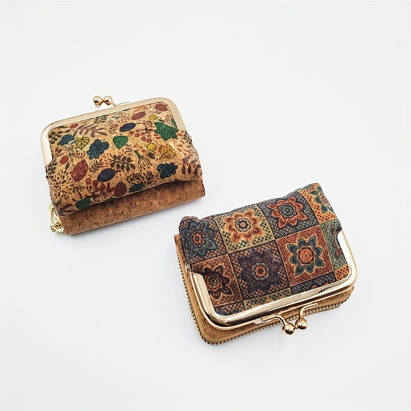 Mini Vintage Card Holder, Versatile Kiss Lock Coin Purse, Solid Color  Clutch Wallet - Temu