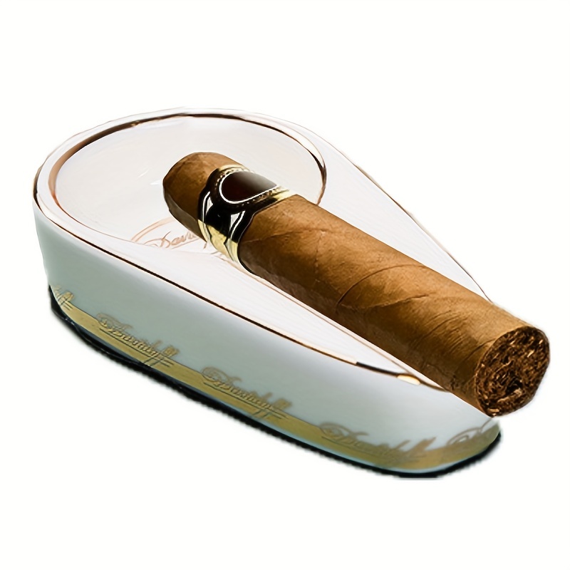 1pc portable ceramic cigar ashtray creative living room table decor and fathers day gift details 7
