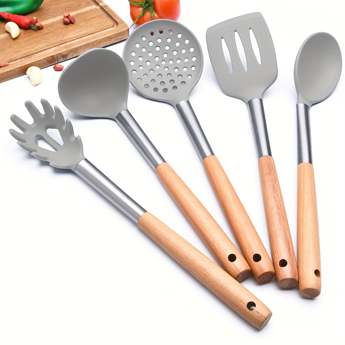 6pcs Juego Utensilios Cocina Antiadherente Juego Ollas - Temu