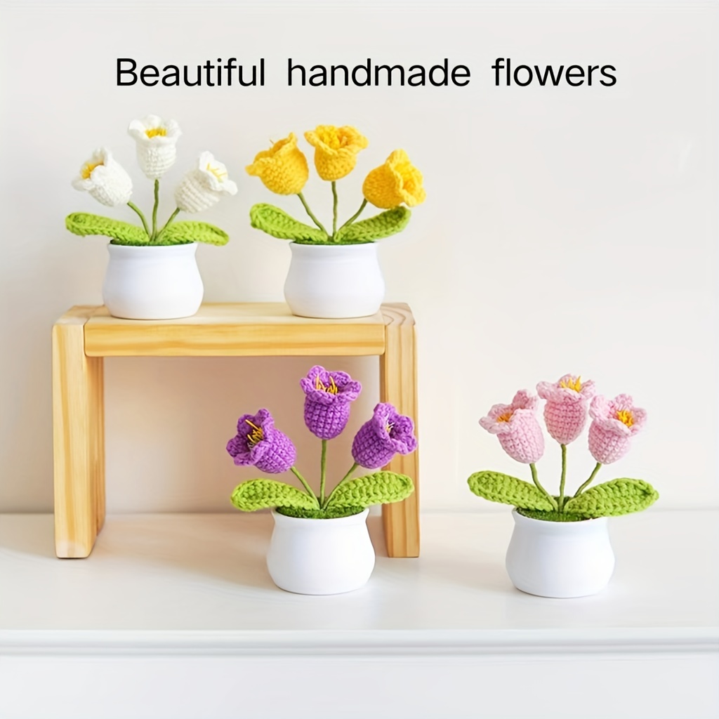 Spring Miniature and Small Flower Pots With Miniature and Small Artificial  Flowers 