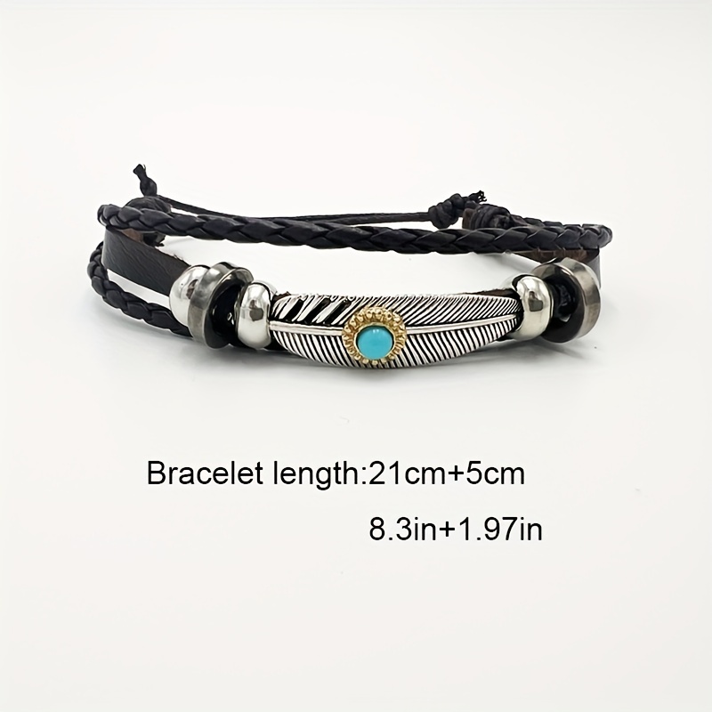 Men's Multilayer Braided Leather Bracelet