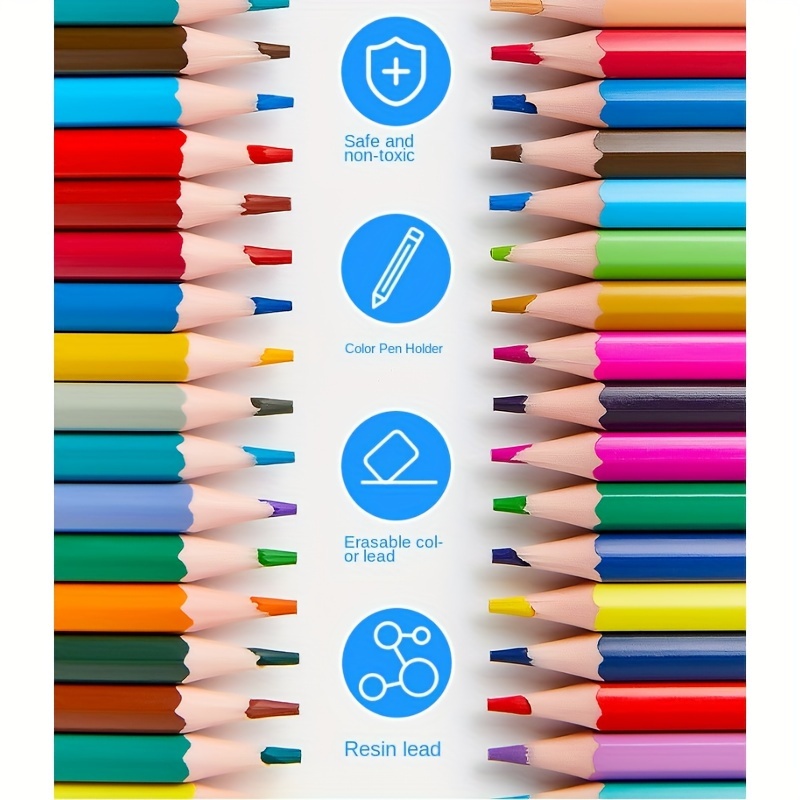 Crayon de couleur multicolore avec noyau Hexagonal en bois, crayons de  couleur, dessin artistique, papeterie de bureau pour étudiant