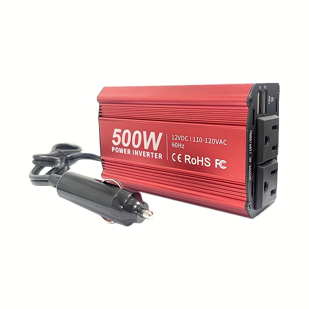 Power Inverter 12v 110v Ac Car Inverter 5v 2.4a+3a 2usb - Temu