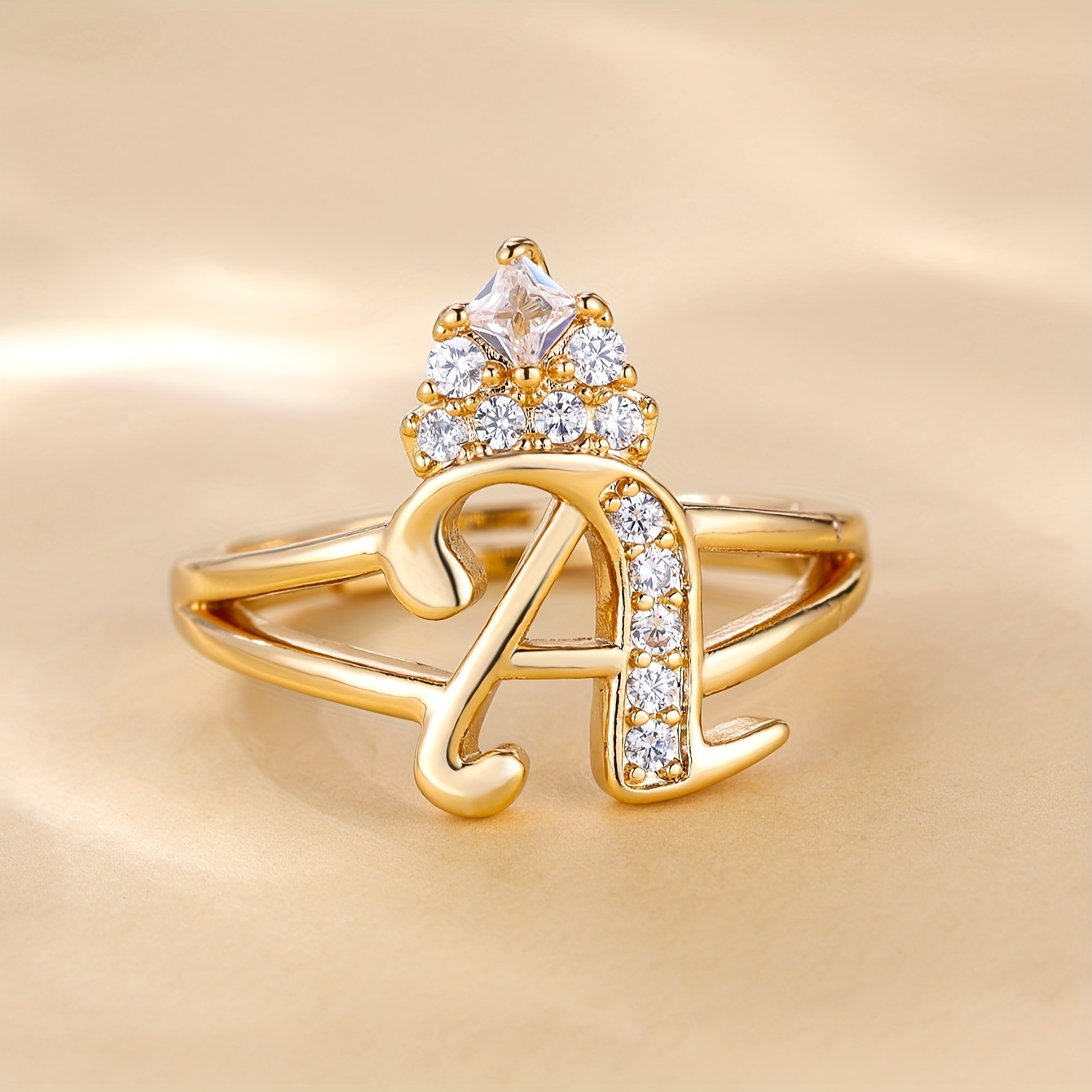 Two letter engagement rings with deals alphabets