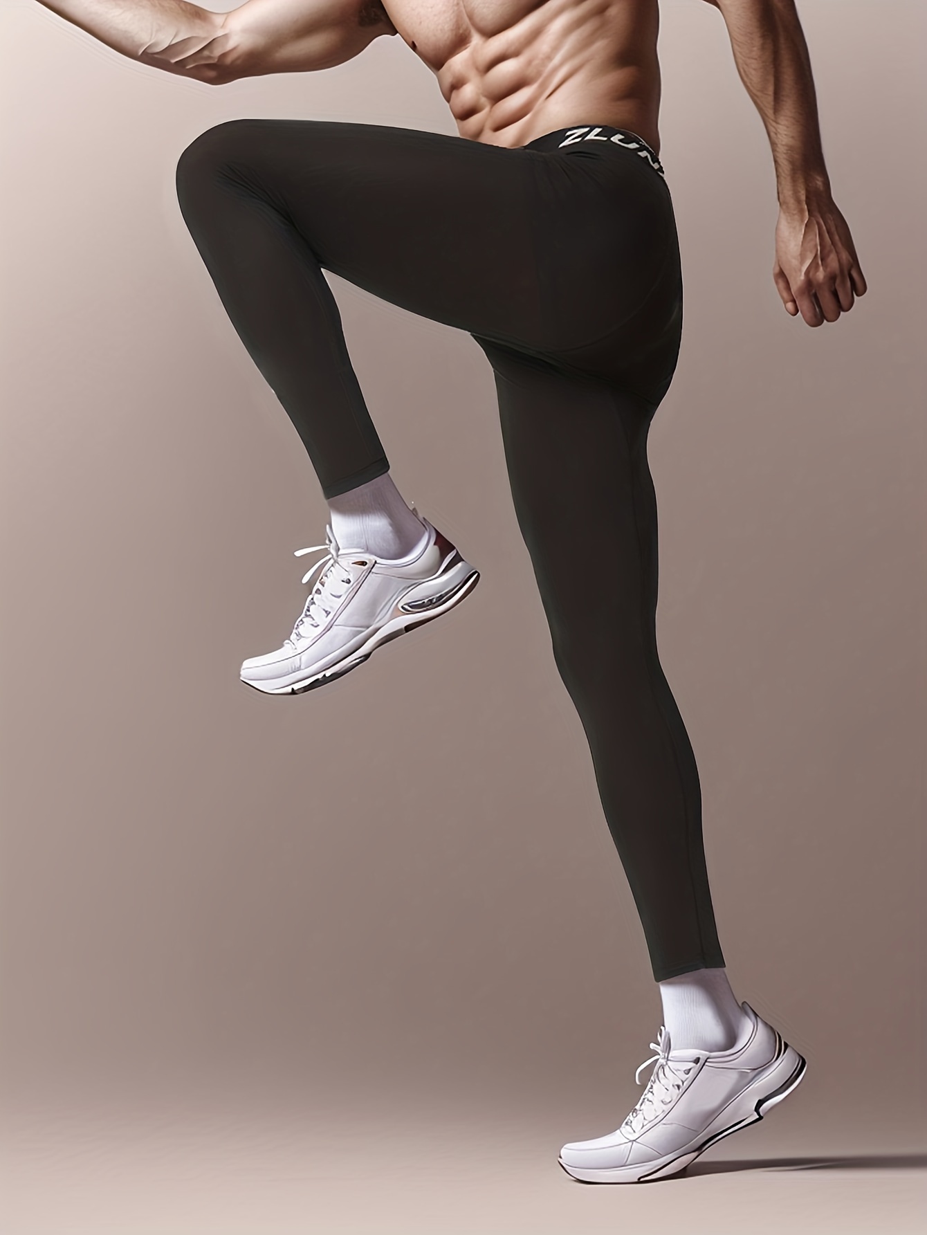 Men's Tight Sports Pants Fitness Running Training Quick - Temu