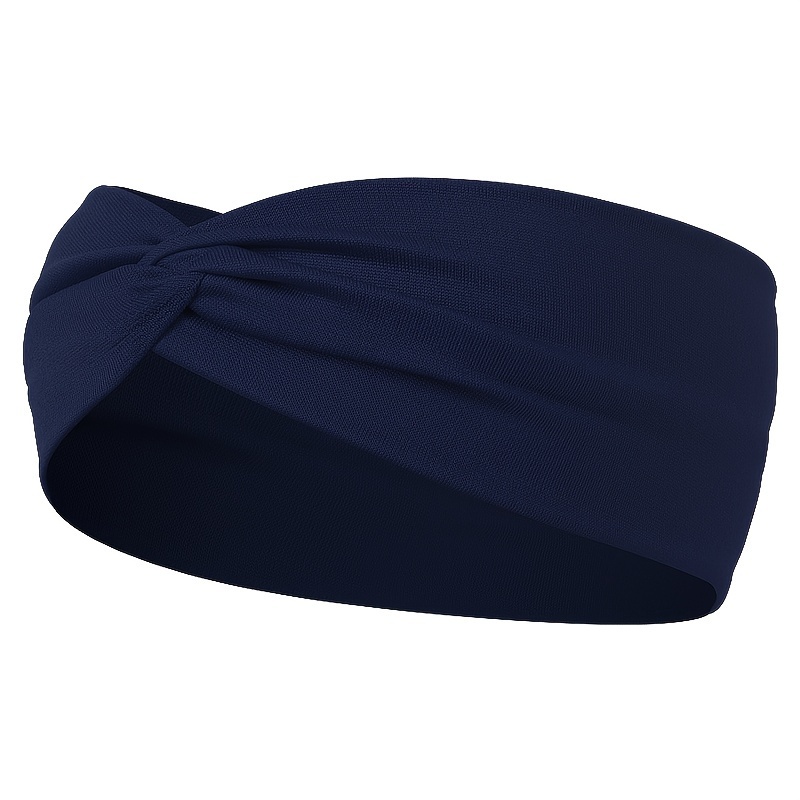 Solid Navy Workout Headband