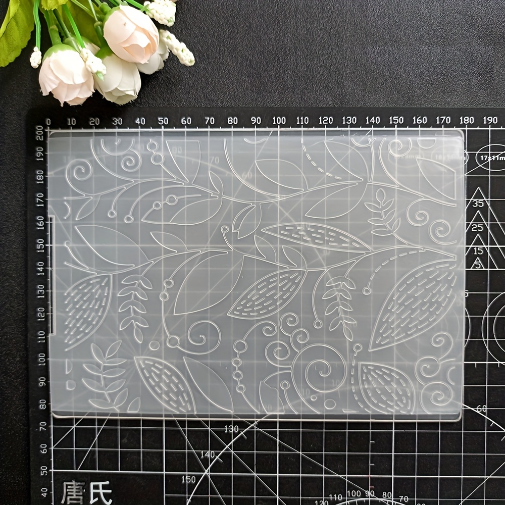 Leaf Embossed Folder Plastic Embossing Folders For Card - Temu