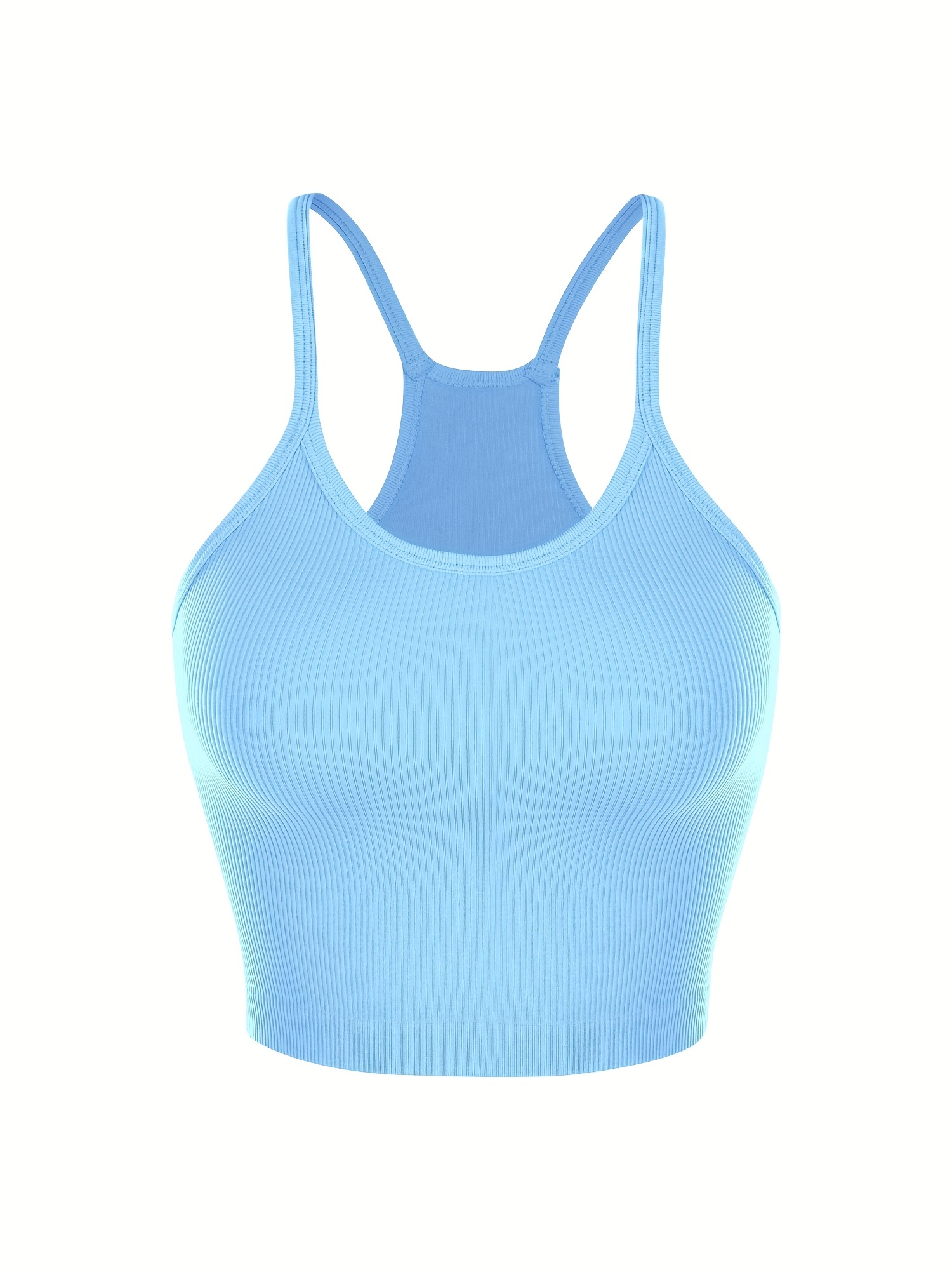 Women's Padded Sports Bra Longline Cami Yoga Workout Crop Tank Tops  Seamless Fitness Running Shirts for Women - AliExpress