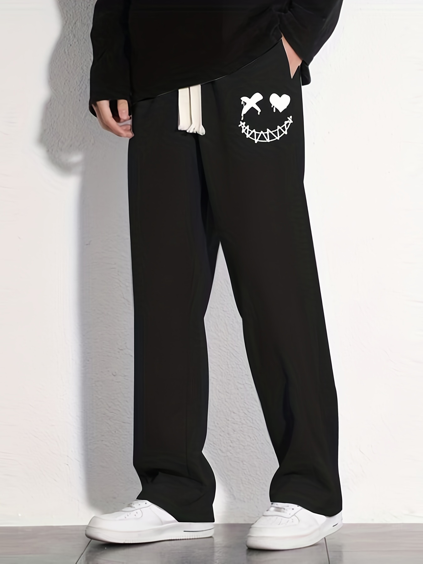 Girls Drawstring Waist Street Fashion Sweatpants Loose Fit - Temu