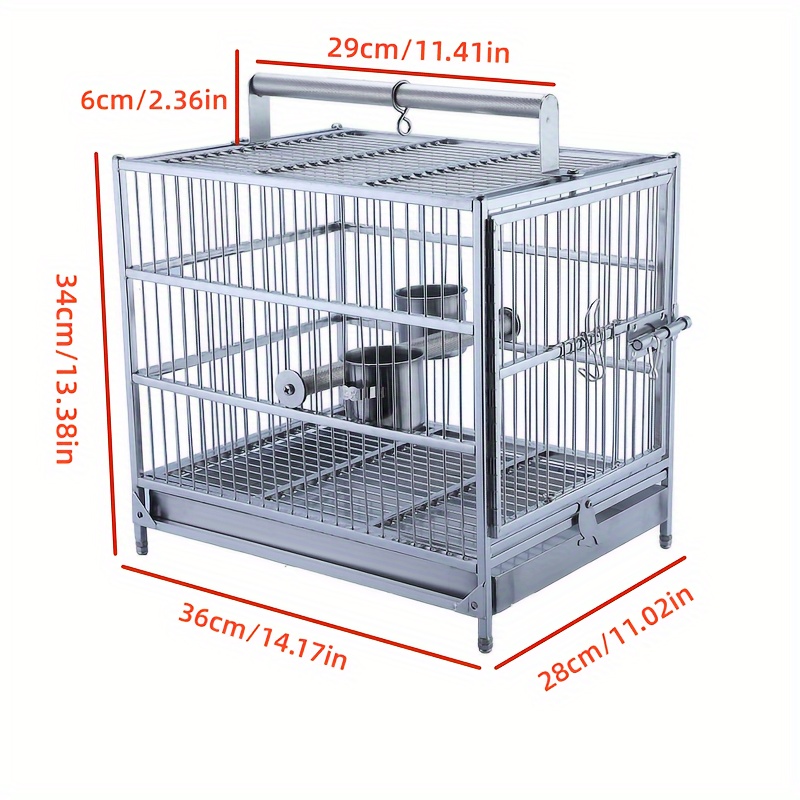 Small Stainless Steel Bird Cage Hanging Parrot Breeding Cage Metal High  Quality Gaiolas Passaros E Aves Pet Accessorie - Bird Cages & Nests -  AliExpress