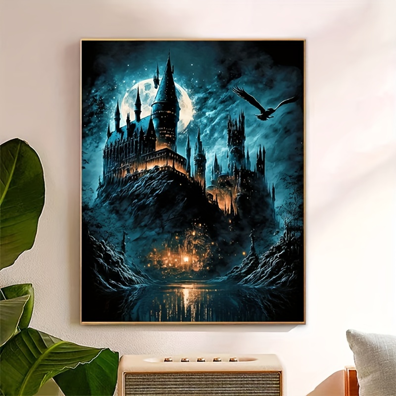 5D DIY Diamond Painting For Adults And Beginners Castle Diamond Painting  For Living Room Bedroom Decoration 11.81*15.75inch