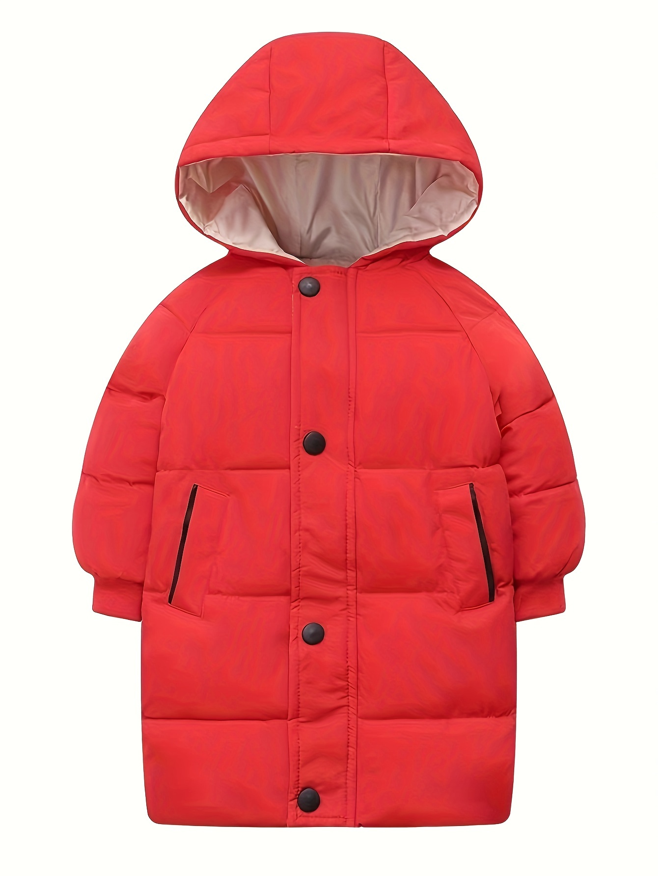  Abrigo de invierno para adolescentes y niños, traje de nieve  grueso, cálido y suave, chaqueta de algodón inflado, resistente al viento,  con capucha : Ropa, Zapatos y Joyería