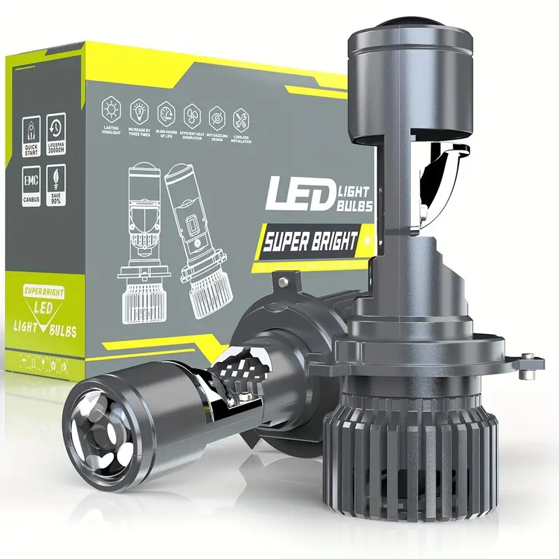 1pari/2x 140W Car LED H4 LED Mini Projector Hi/Lo Beam Canbus Headlight For  Cars Auto Turbo LED Bulbs RHD LHD 12V 24V 6000K