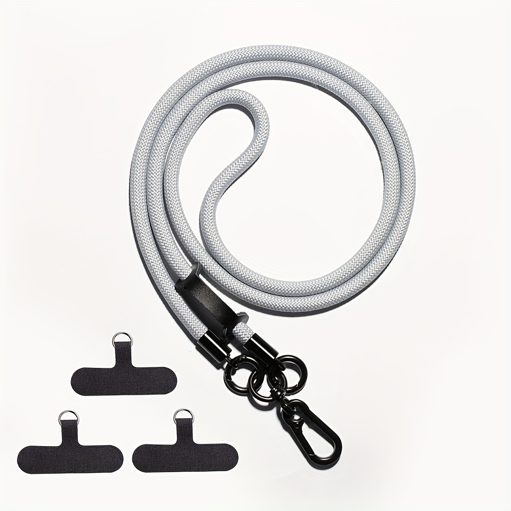 120cm Optional Outdoor Functional Phone Camera Lanyard Fashion Anti-lost All-match Durable Thick Rope Shoulder Strap Long Rope, With 3pcs Clips