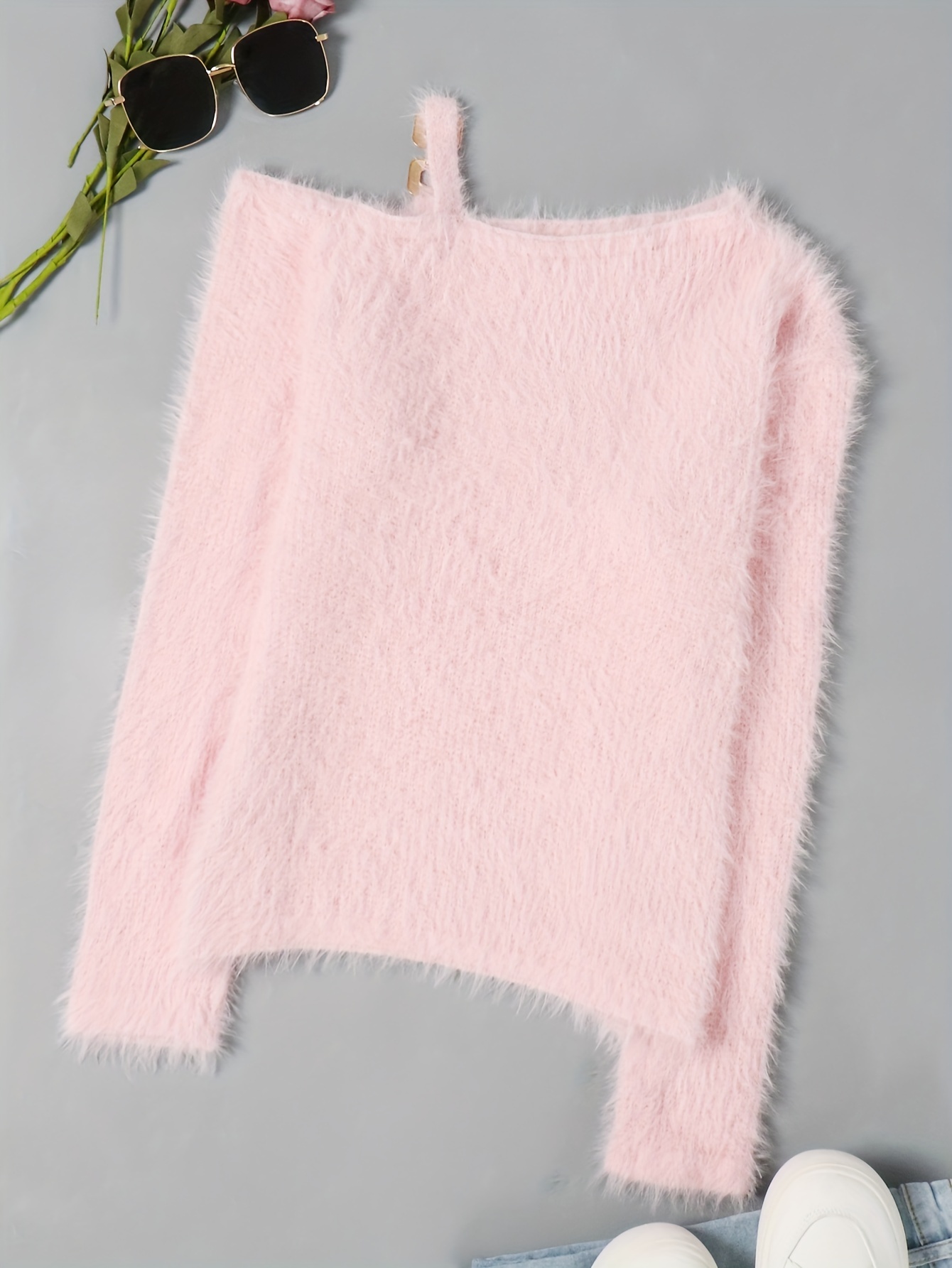 Daily Snuggle Blush Pink Eyelash Knit Sweater