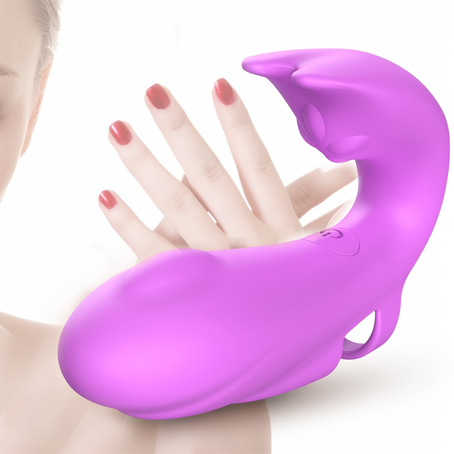 G Spot Finger Vibrator For Women With 7 Vibrations Modes, Discreet Personal Clitoral Vibrator Textured Tip For Double Intense Stimulation, Waterproof Mini Powerful Sex Toys For Couples,rechargeable, Nipples Vagina Massagers,purple picture